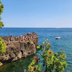 Cliff jumping, we just watched. 😄