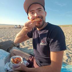 Petite pizza sur plage vendéenne