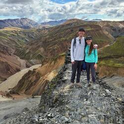 At the peak of Mt. Blahnúkúr