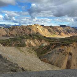 A sea of mountains. The river through the valley had so many pathways