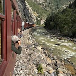 Foamers get in my way as we proceed up the canyon, Silverton-bound