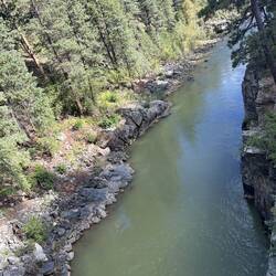 Climbing above the Animas River