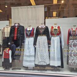 Traditional costume for sale in a shop