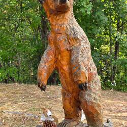 Bear carving at the campground