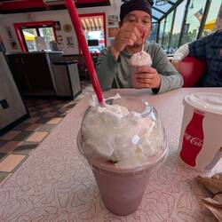 Winki's world famous Huckleberry shake