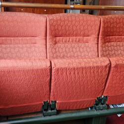 The actual seats in the train