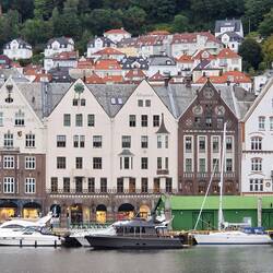 Houses and shops in Bergen