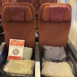 My emergency exit seat on JL711. The seat next to me remained unoccupied.