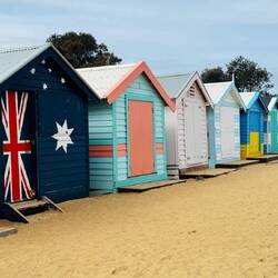 Colourful Brighton Beach Boxes
