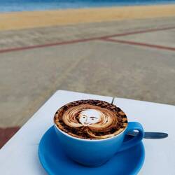 My cappuccino had a face in it!!!