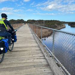 Heading over the creek
