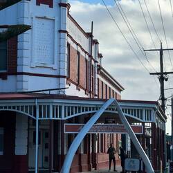 Wonthaggi town - has the jaws of a 74ft whale
