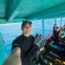 Ich kurz vorm Tauchen