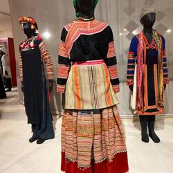 Costume 2008. Industrial Cotton, Hemp, Wool; Batik Patterns, embroidery; Applique