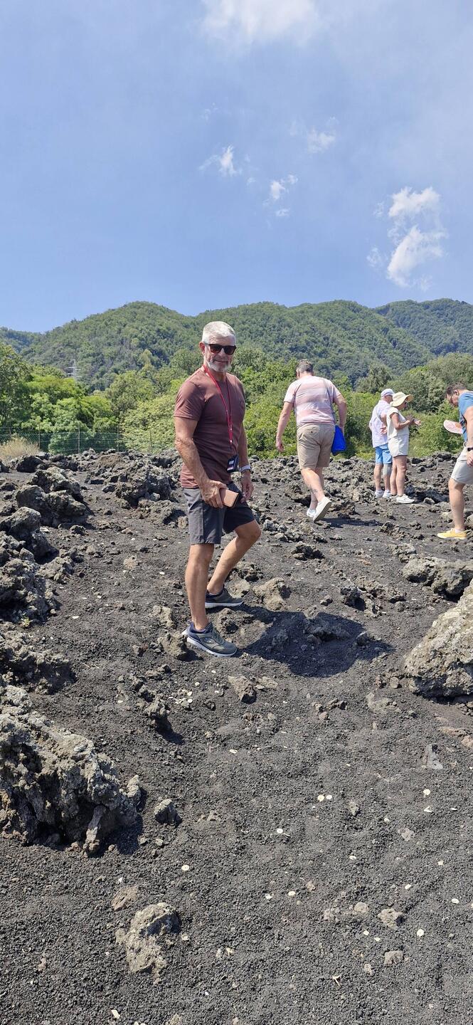Standing on lava!