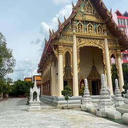 The white structures honor the dead