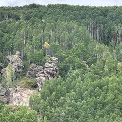 More lava plugs and some early, lone autumn colour