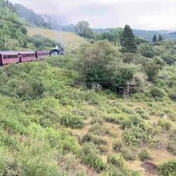 Stack-talk on the climb to Cumbres Pass
