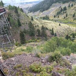Cascade Trestle, the highest bridge on the railroad at 137 ft above Cascade Creek