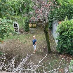 In the garden of our accommodation in Cortona