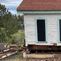 Coming through the site of Sublette, we see this building under restoration