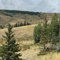As we depart Osier to the north, the southbound train climbs toward the Cascade Trestle