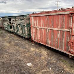 Old rollingstock lined up near the Antonito Yard