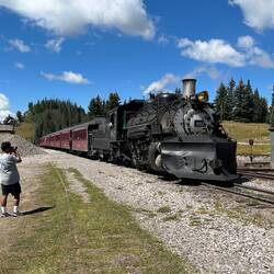 At Cumbres (depot behind the ballast heap)