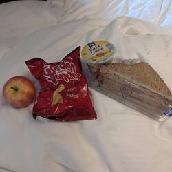 Our lunch packed by the hotel. It looks like a school field trip lunch!