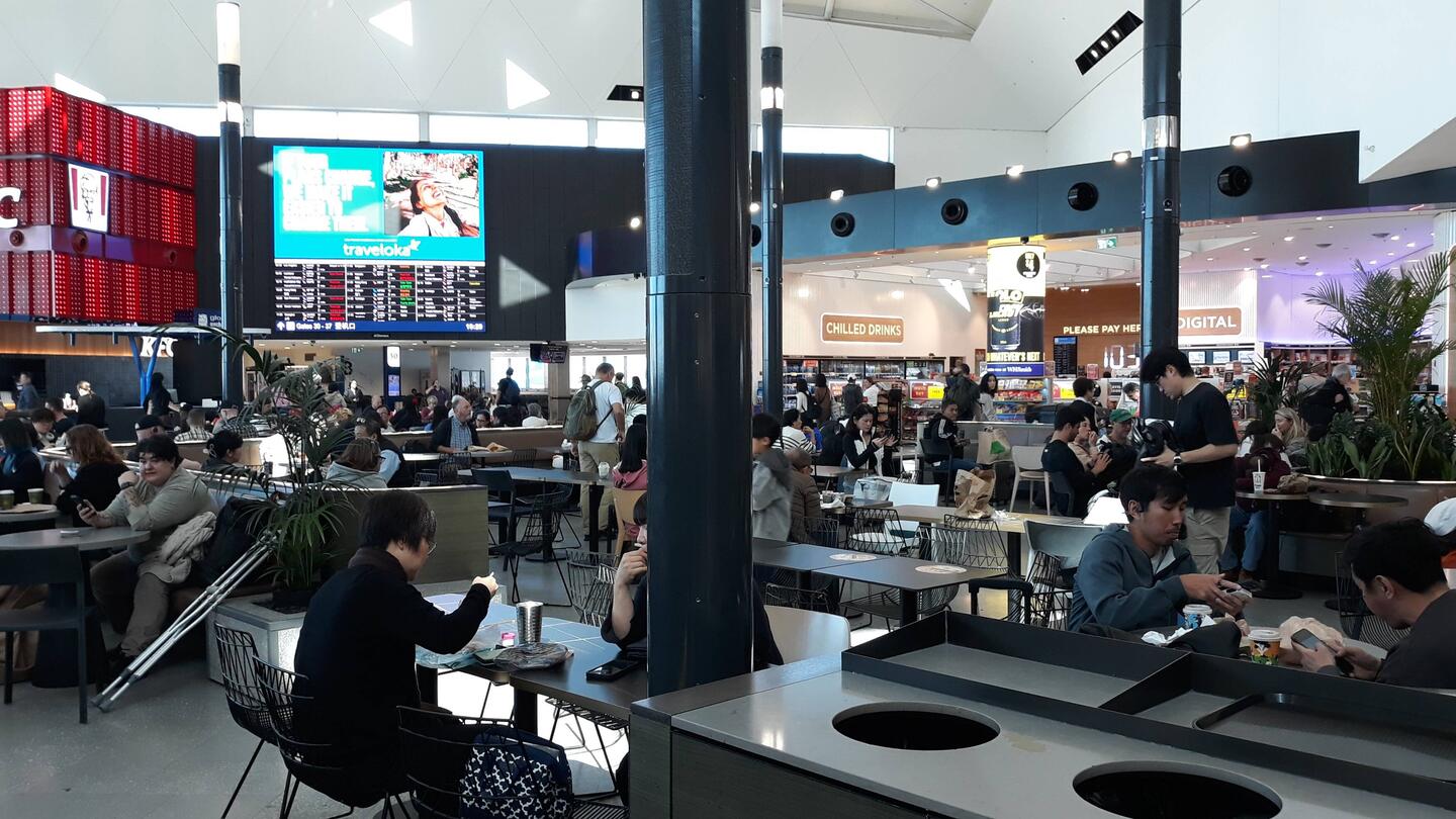 We all love airports. Secluded spot for an artisan coffee.