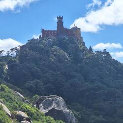 View of Pena Palace from the Moorish Castle