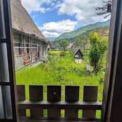 Blick aus einem der Häuser