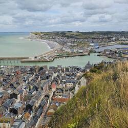 Blick auf Le Tréport und Mers-les-Bains