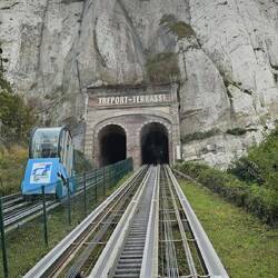 Standseilbahn zum Stellplatz