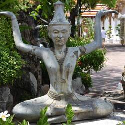 Hermits in various yoga positions