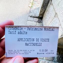 13 € costó la entrada al fuerte de La Citadelle y valió la pena