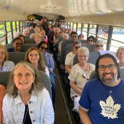 Fr. Rico in the Leafs shirt is our spiritual guide for this trip.