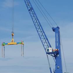 Kran auf der NOK Seite von Osterrönfeld.
