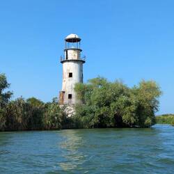 Opuszczona latarnia u ujścia Dunaju