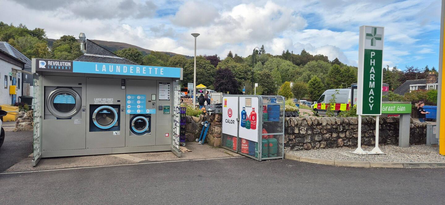 Next to the petrol station Fort Augustus