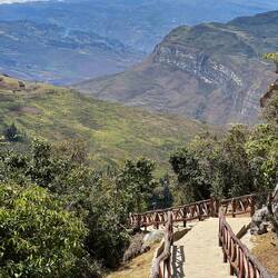 The walk back down to the lift with views around