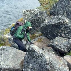 Eine kleine Kletterpassage