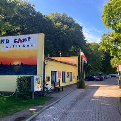 Unser Ziel erreicht: Sund Camp Altefähr, am Stralesund