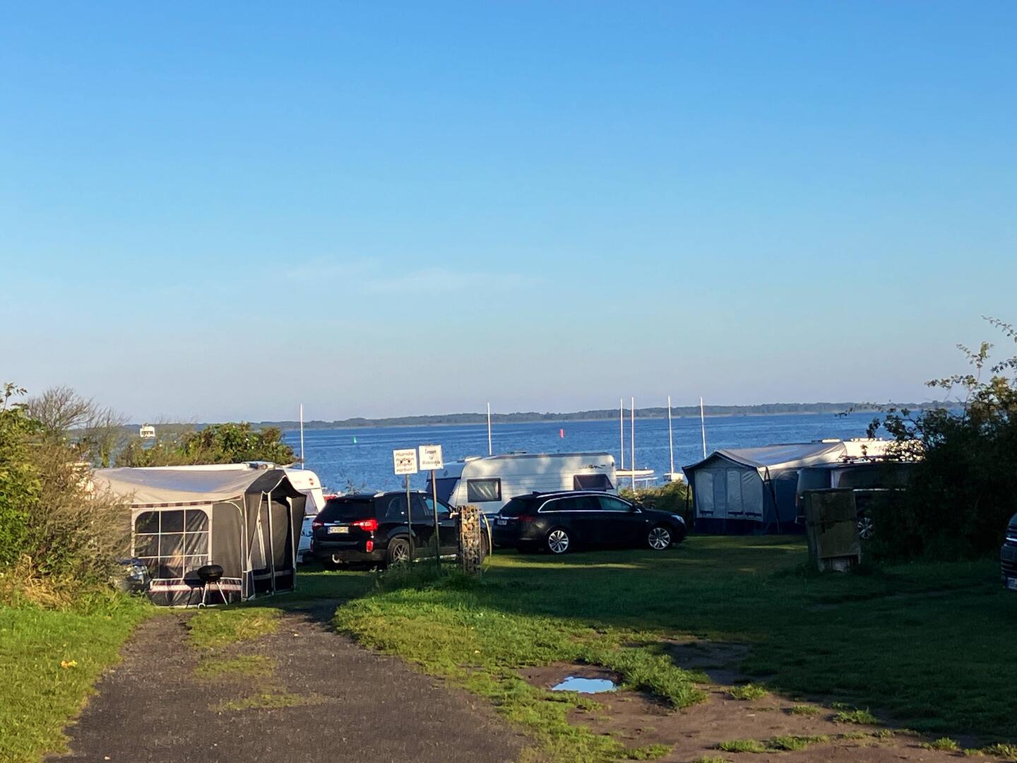 Halb 8 am Campingstrand Schaproder Bodden, Moin Moin☀️