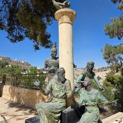 The courtyard where Peter denied Christ 3 times as recorded in Luke 22:33,34