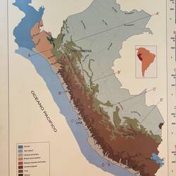 Map of Peru and it's climatic/vegetation regions, showing where Chachapoyas were established