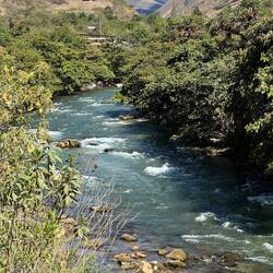 As we progress from Kuélap up the Utcubamba, the valley widens, the river is reduced and clearer.