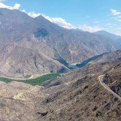 The river comes into view at ~1700m