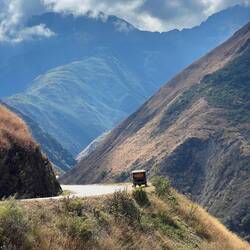 A tuk tuk, the main local transportation