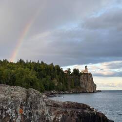 Rainbow near the lighthouse.